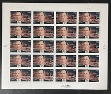 Scott #3882, 37c Moss Hart, Playwright, Mint sheet/20, #V11111 Pos3, SA (R7-9)