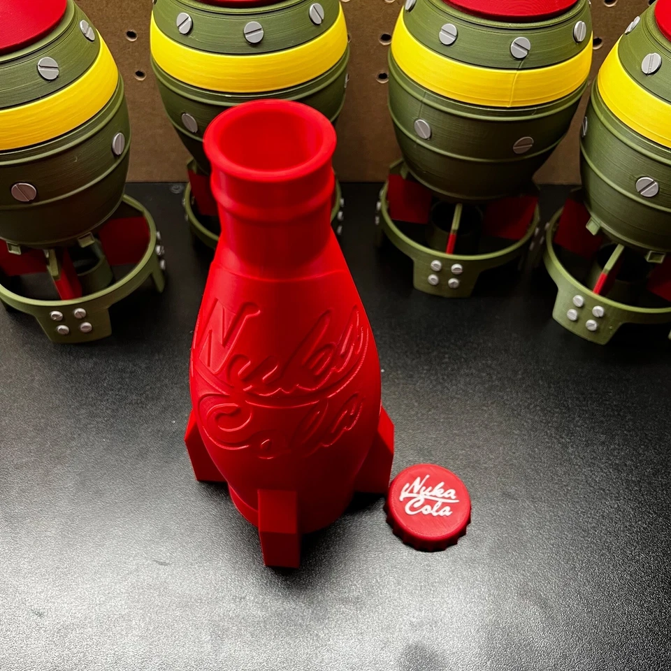 Botella y tapa Fallout Nuke Cola, accesorios de mercancía de colección, New Vegas, 4 Foto 2 de 3