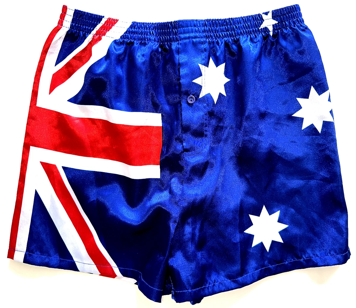 Australia Aussie flag Satin Silk Boxer Shorts Shiny Silky