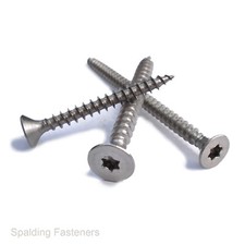 CHIPBOARD WOODSCREWS A2 STAINLESS COUNTERSUNK TORX ALL SIZES AVAILABLE