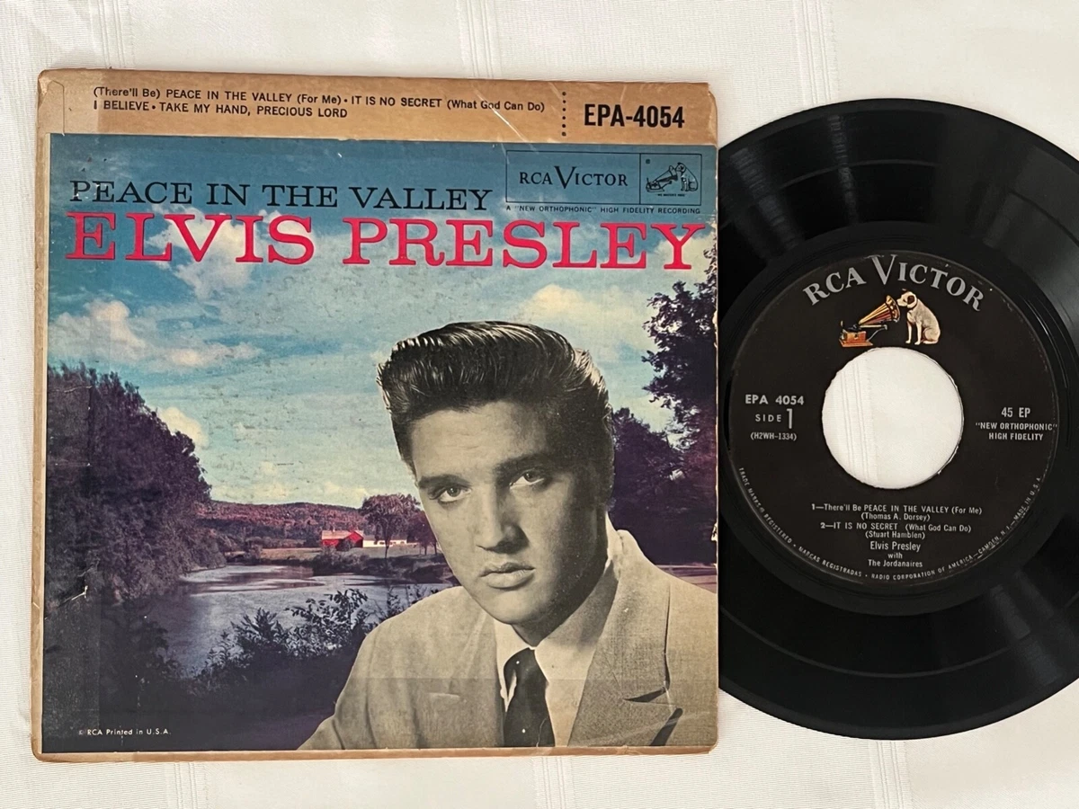 Elvis Presley - PEACE IN THE VALLEY RARE VINTAGE 1957 RCA ROCK 7&#039;  VINYL 45RPM | eBay