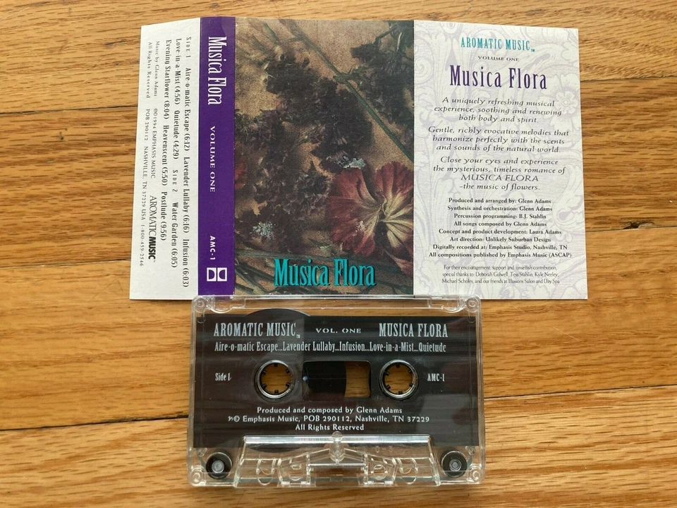 1994 MUSICA FLORA VOL. 1 CASSETTE AROMATIC new age synth ambient meditation PINA - Image 3 of 4