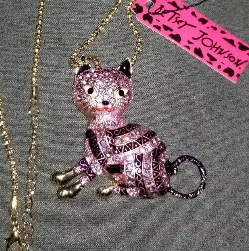 Betsey johnson cat necklace sale