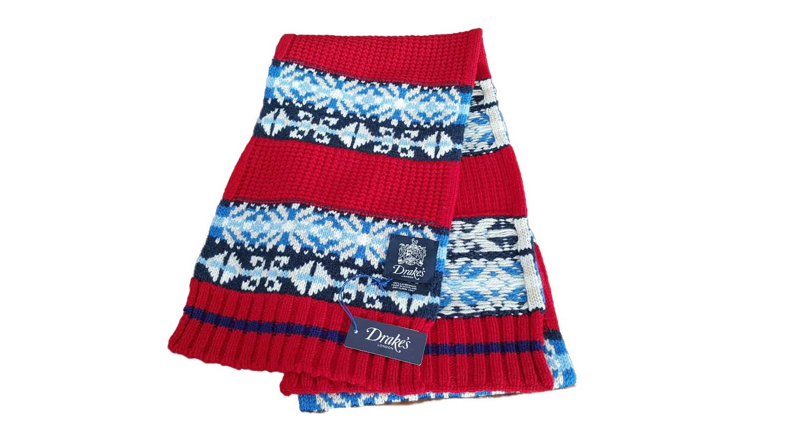 DRAKES LONDON Herren Schal ИЗ 100% овечьей шерсти В Шотланд Гемахт