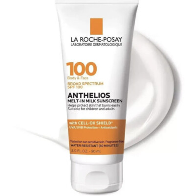 La Roche-Posay Anthelios Melt-in Milk Body & Face Sunscreen Lotion SPF100 - 3oz
