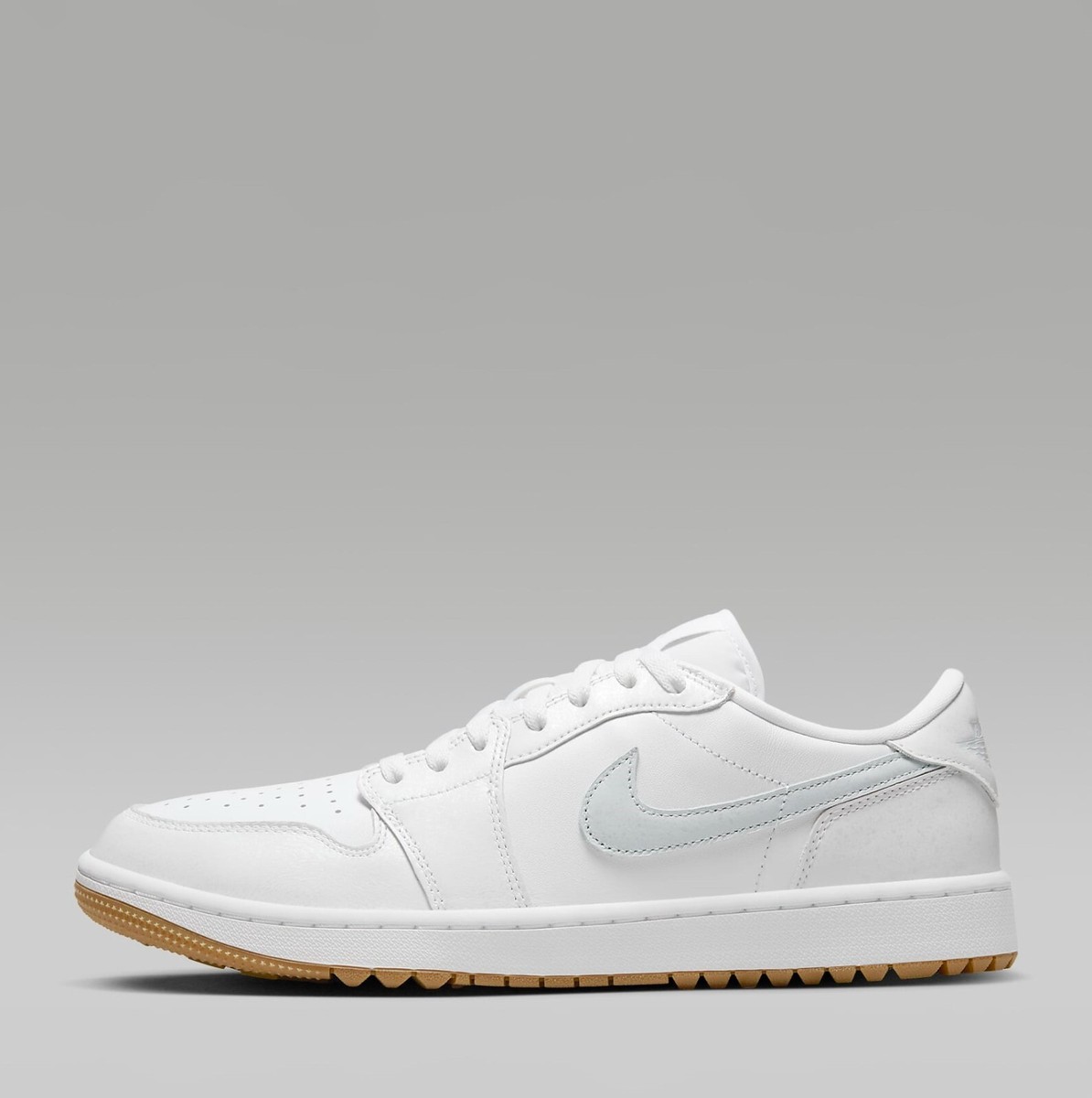 Nike Air Jordan 1 Low G Golf Sneakers White/Gum Medium Brown
