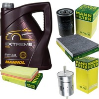 Inspektionspaket 5L Mannol Extreme 5W-40 FüR Audi A3 1.6 1.8 TT Skoda Octavia I