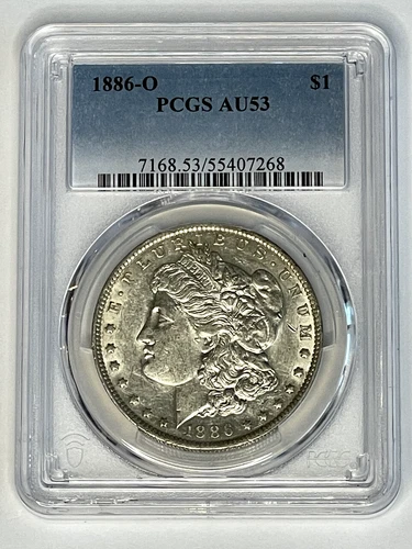 1886-O Morgan Silver Dollar $1 PCGS AU53 ~ Nice Luster ~  Free US Shipping