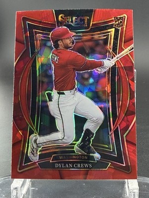 2025 Panini Select - Concourse Dylan Crews #14 Red Ice Prizm /299 (RC)