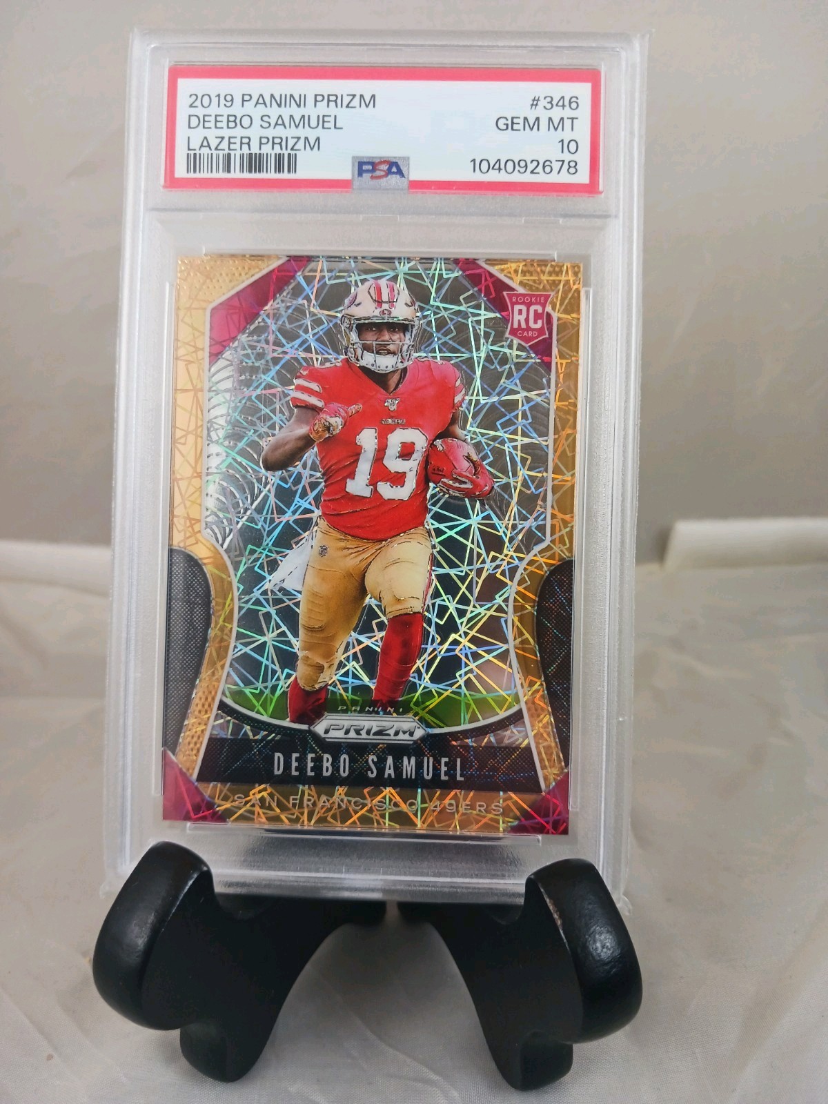 2019 Panini Prizm Deebo Samuel Lazer Prizm #346 RC PSA 10 🔥💎