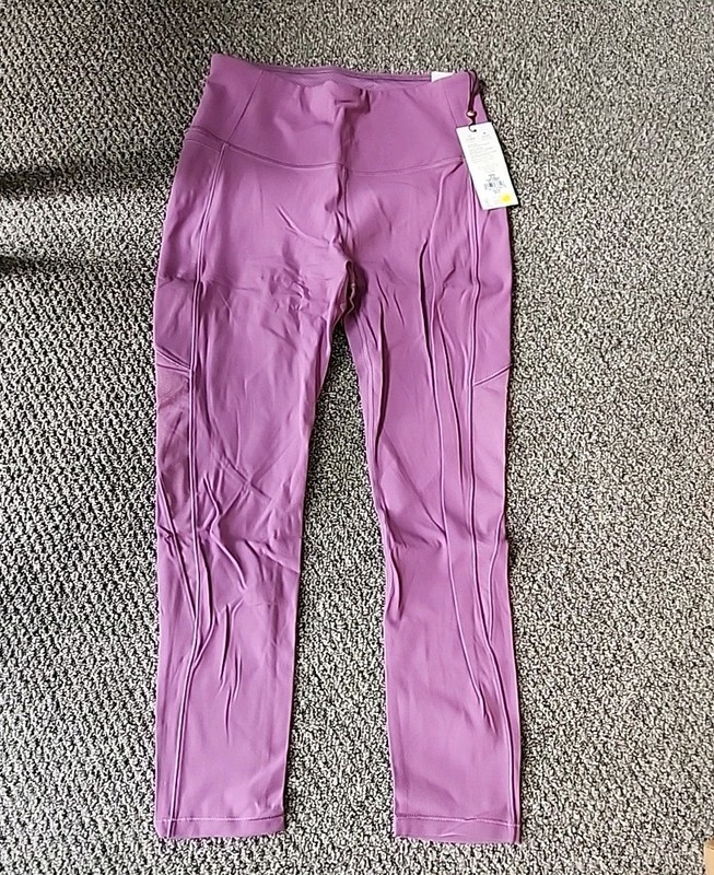 Calia Energize High Rise 7/8 Leggings Women's Size Medium Purple Pockets Workout
