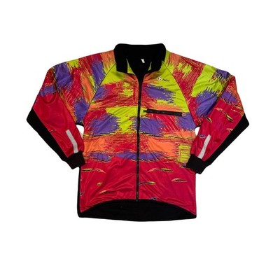 Nalini Vintage 90s Abstract Print Full Zip Jacke Herren Gr. L Mehrfarbig