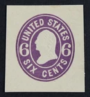 CKStamps: US Cut Square Stamps Collection Scott#U65 Unused NH NG