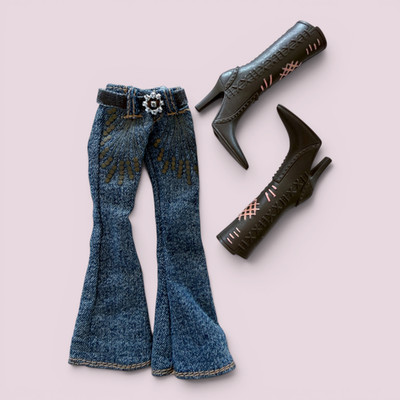 Bratz Wild Wild West / Rodeo Cloe Hose & Cowboystiefel Kleidung Ersatz 2006
