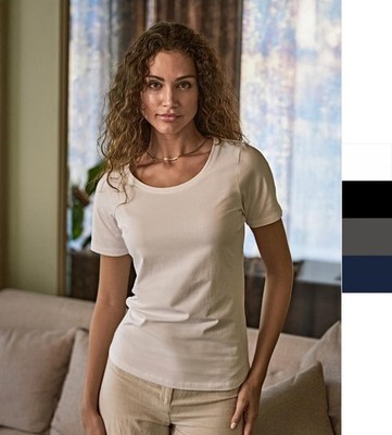 10 Stück Set Tee Jays Damen rundhals T-Shirt Top stretch Enzyme wash S-3XL Tee 4