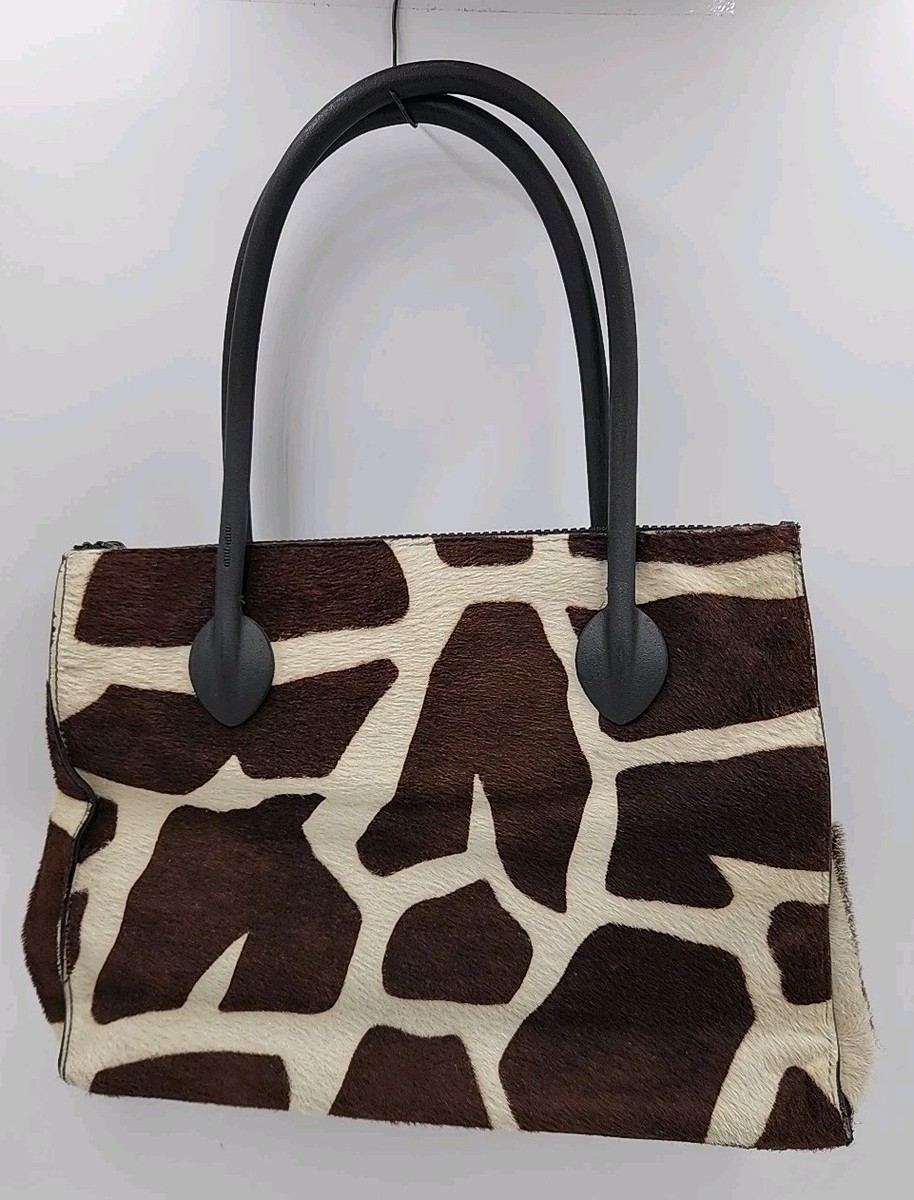 Miu Miu Calfskin Vintage 90's Shoulder Bag - Brown/White👜 | eBay