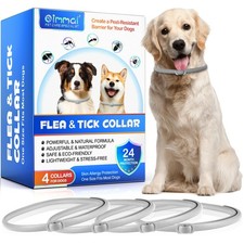 4 Pezzi Collare Antiparassitario per Cani, Naturali Collare Antipulci e Zecche