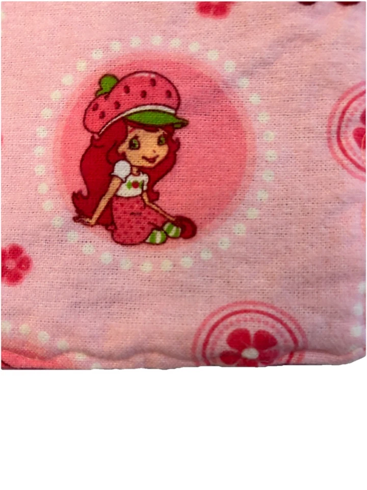 Cobertor de algodão vintage feito à mão para bolo curto de morango - Imagem 4 de 4