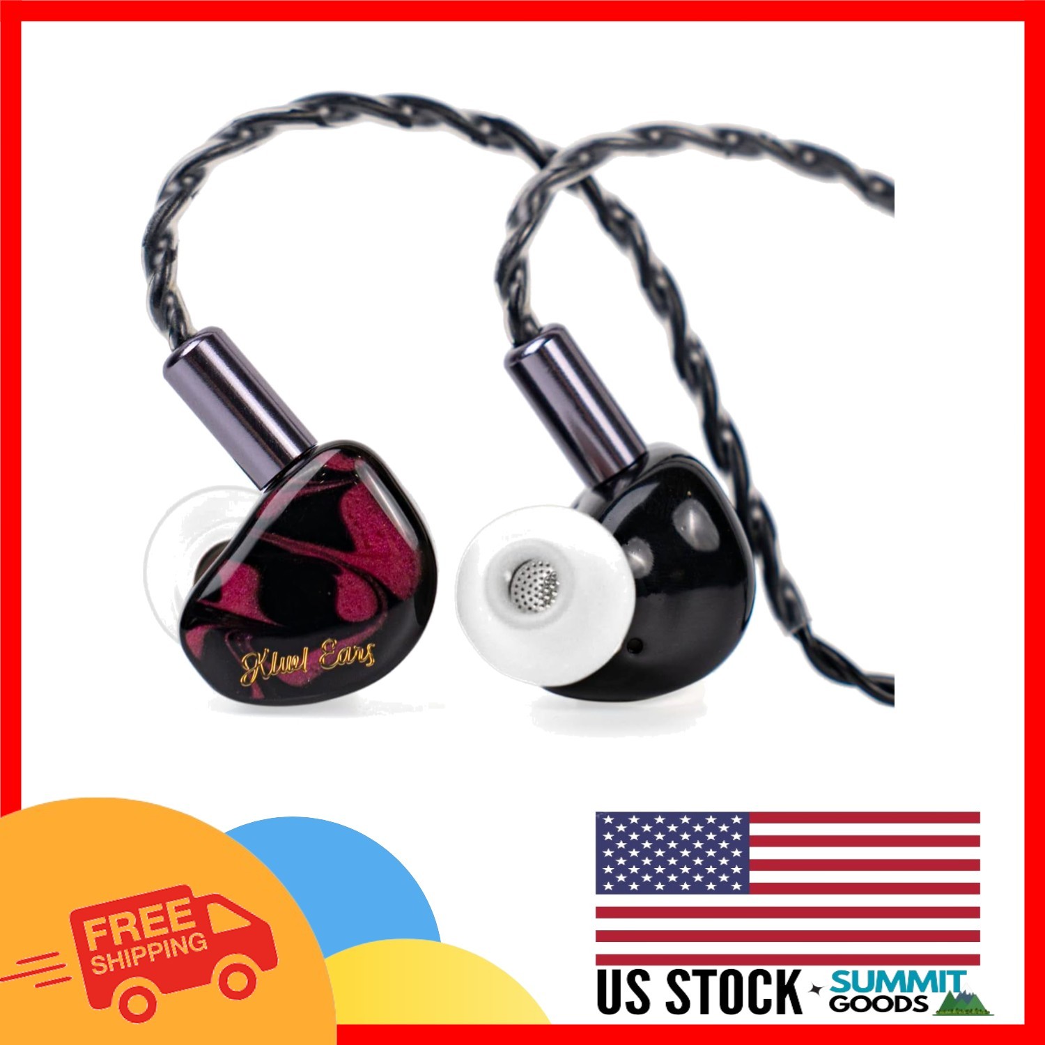 Luxury Kiwi Ears Cadenza IEM with 10mm Beryllium Driver & Custom