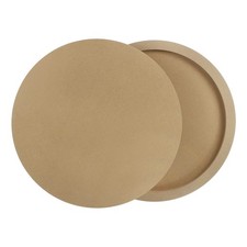 2 Pack Wood Canvas Boards, 14 Inch Wood Art Canvases Round Wood Panel