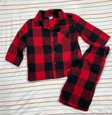 Old Navy Red  Black Buffalo Plaid Pajama Set   Size 6-12M