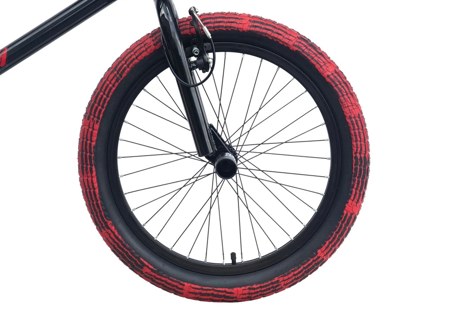 CHILLIZ BMX Freestyle 20 Zoll XB.02 schwarz-rot Kinder Erwachsene V-Brake 360° - Bild 2 von 4