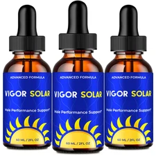 (3 Pack) Vigor Solar Drops for Men, Advanced VigorSolar Male Health Support
