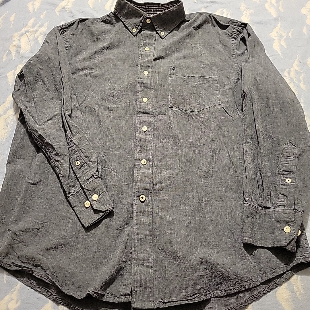 Izod blue printed collared button down long sleev… - image 1