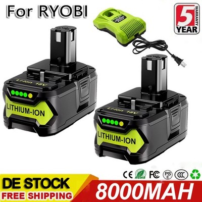 Für Ryobi 18V Akku 8.0AH 12Ah Akku One Plus Lithium RB18L40 P108 P104-Batterie