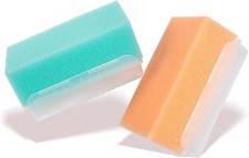 2PCS Cradle Cap Brush Baby Bath Sponge 2-in-1 Brush  Sponge Scalp Treatment
