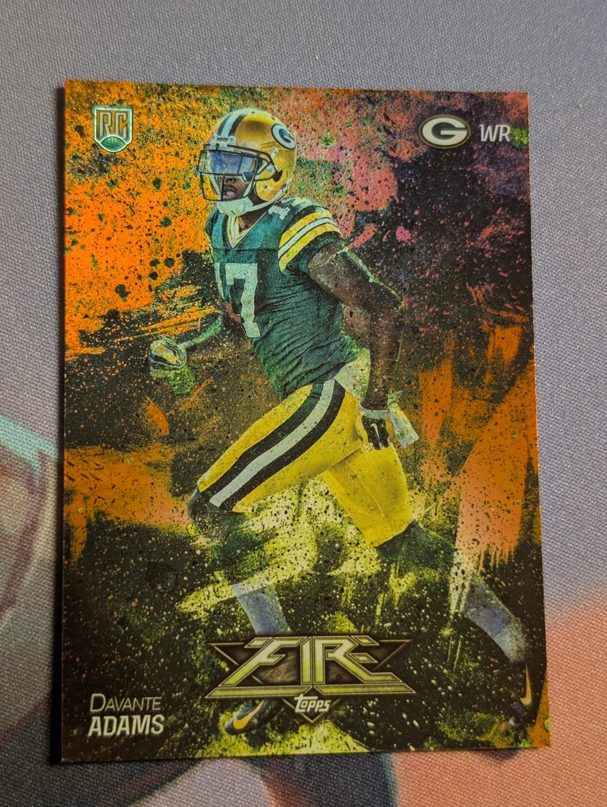 Davante Adams Topps Fire #145 Flame Foil