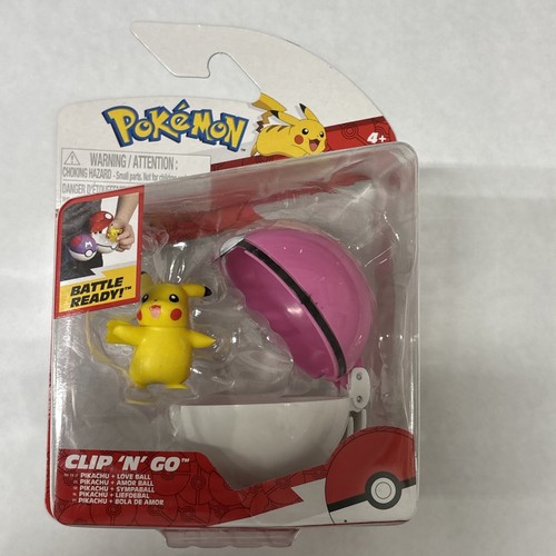 Pokemon Pikachu Pink LoveBall Clip N Go Sammlerstück Ready & Scaled for Battle