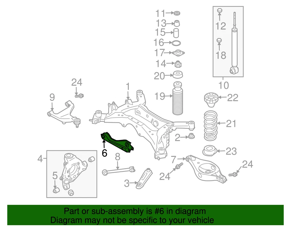 Nissan Murano 2006-2007 genuino - Track Bar 551A0-CC40A Foto 4 de 4