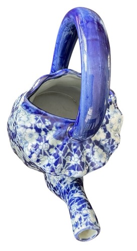 Victoria Ware Ironstone Pitcher Flow Blue Calico Chintz Pitcher Vintage - Picture 6 of 13