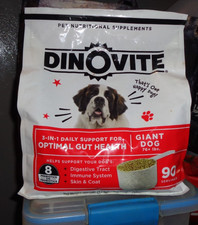 Dinovite 3 in 1 Probiotic for Gaint Dogs , 30 Day Supply , DOGS 76lbs AND UP