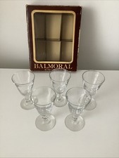 Vintage Sherry Glasses Set Of 5 Boxed - Ravenhead Balmoral - Port Liqueur Sherry