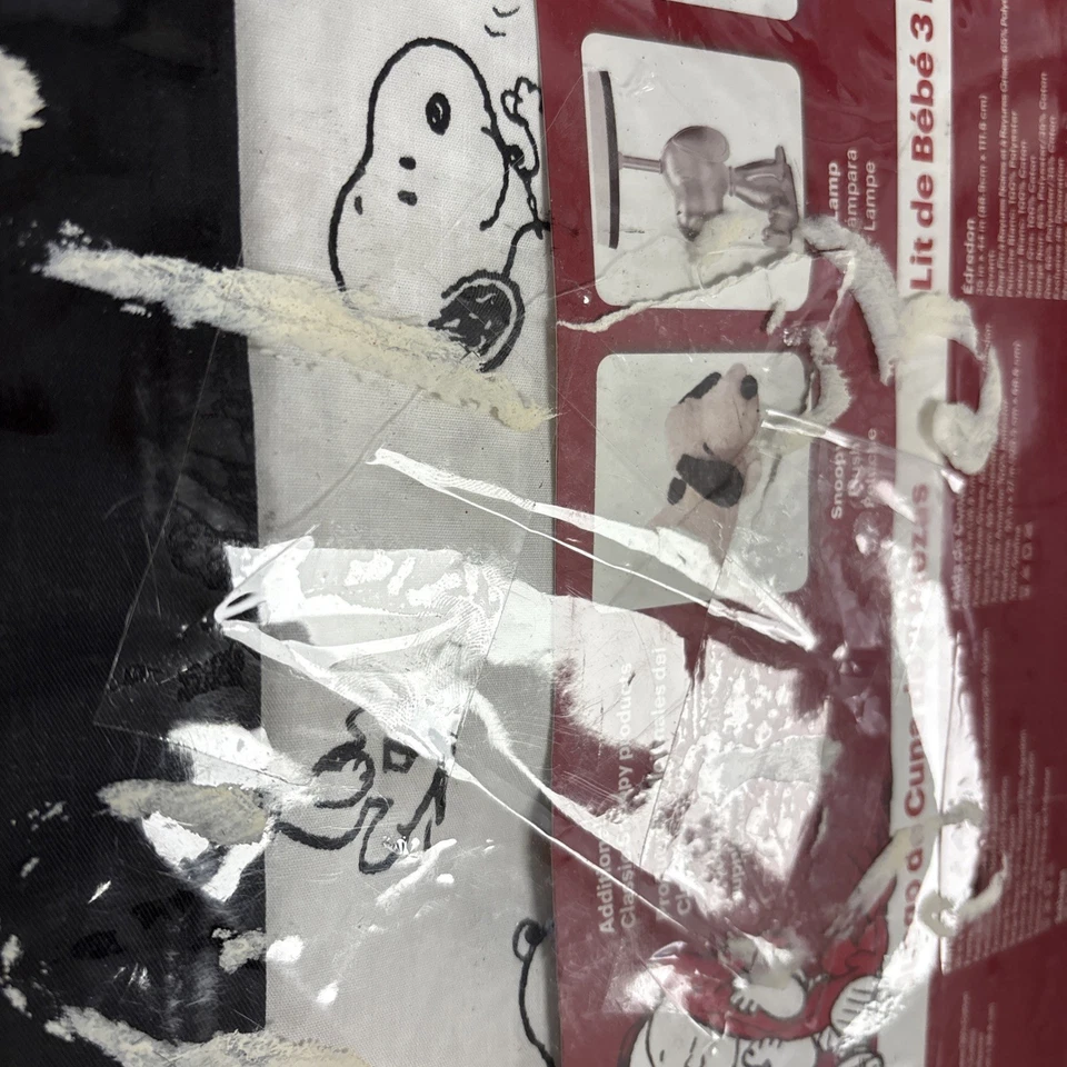 Ropa de cama para cuna Peanuts Snoopy 3 piezas totalmente nueva - regalo perfecto para baby shower Foto 4 de 4