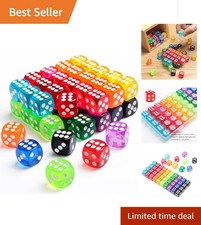 Vibrant 50-Piece 6-Sided Dice Set - Perfect for Family Game Nights  Classroom