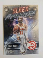 2025-26 Topps Chrome Trae Young Sleek Finishers Rookie Card RC  SF-22 Hawks NBA. rookie card picture