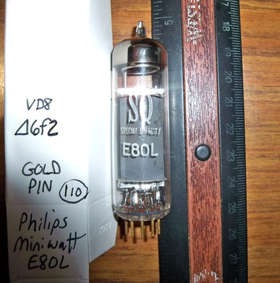 Strong PHILIPS MINIWATT SQ GOLD PIN E80L Tube - 110%