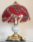 Coca-Cola Glass Touch Lamp Red Vintage Coke 1997 Pub Desk Tiffany Style Works