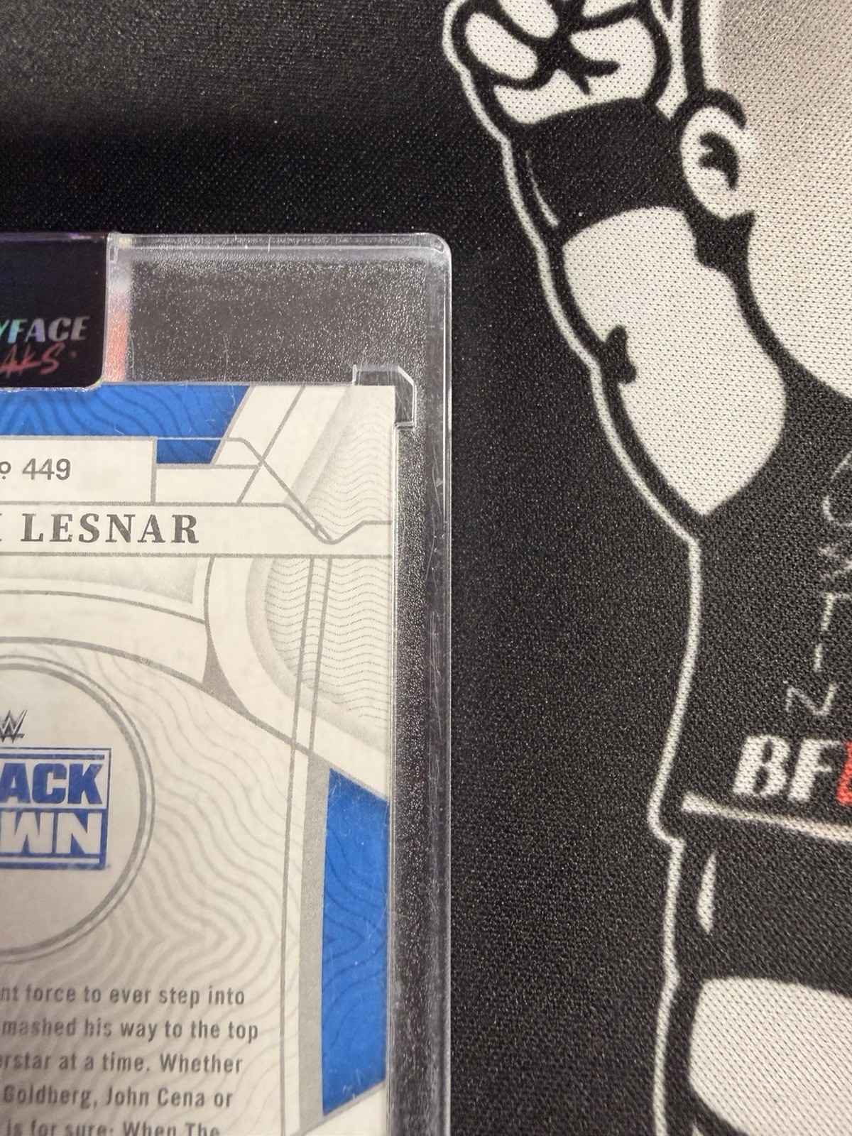 2022 Panini Chronicles WWE National Treasures Brock Lesnar #449 Platinum 1/1 view 9