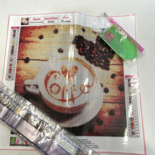 Diamond Painting Coffee  Beans QY424 Kit Open 9.5 by 9.5