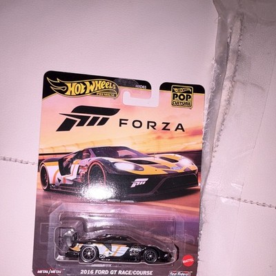 Hot Wheels Pop Culture Forza 1:64 2016 Ford GT Race/Course Diecast B/Y/W