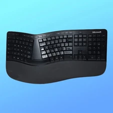 Microsoft Ergonomic USB Wired Keyboard Black Model 1878