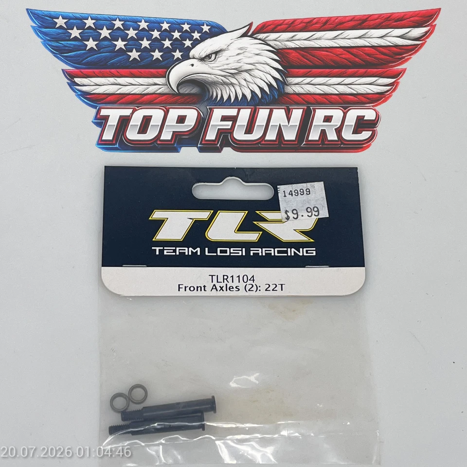 Team Losi Racing Front Axles (2): 22T TLR1104 - Image 1 of 1
