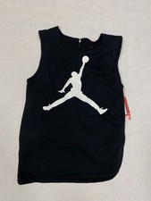 Canotta Jordan Junior Nero Logo Jumpman Bambino Basket Streetwear TAGLIA S