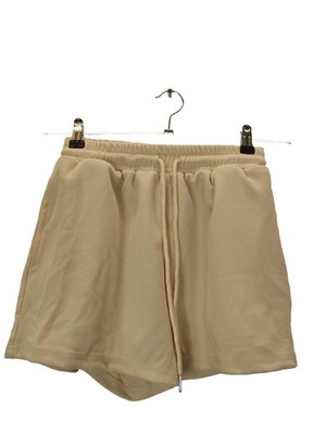 Shein Damen Shorts Creme Strukturiert Kordelzug Taschen Stretch Größe Small Kostenloser Versand