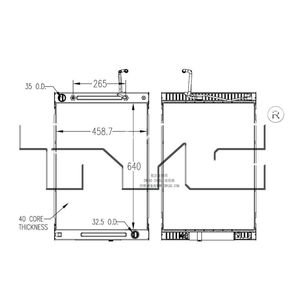 Radiador primario TYC para Infiniti Q60 2014-2015 3,7 L V6 Foto 4 de 4