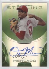 2013 Bowman Sterling Prospect Green Refractor 23/125 Oscar Mercado Auto 2r8